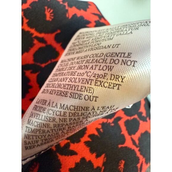 Rodebjer Khalida Red And Black Floral Poppy Maxi Dress Sz. L - Picture 8 of 8